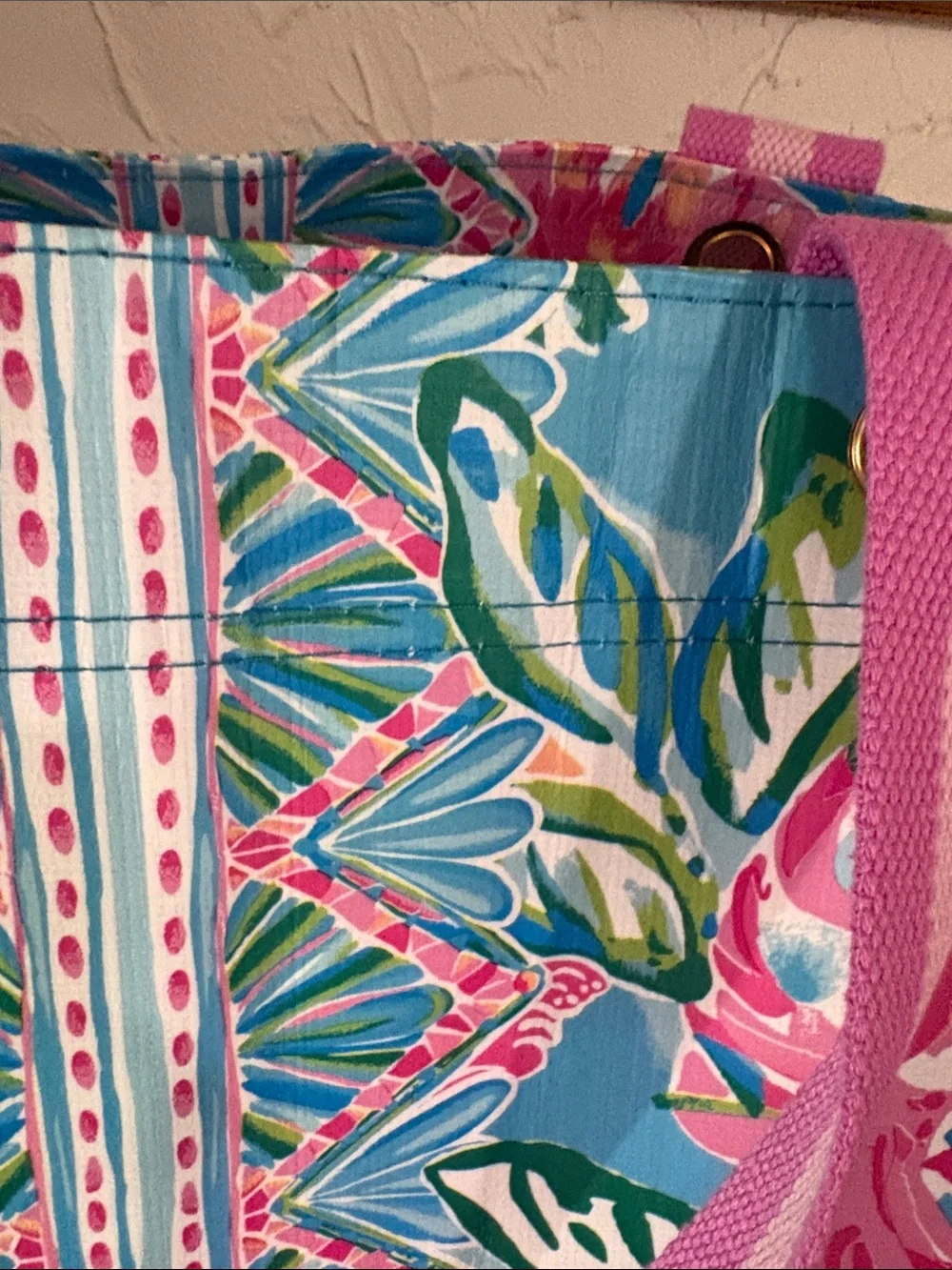 Lilly Pulitzer Pink and Blue Floral Tote